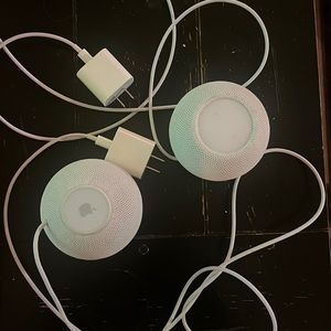 Two Apple Home Pod mini